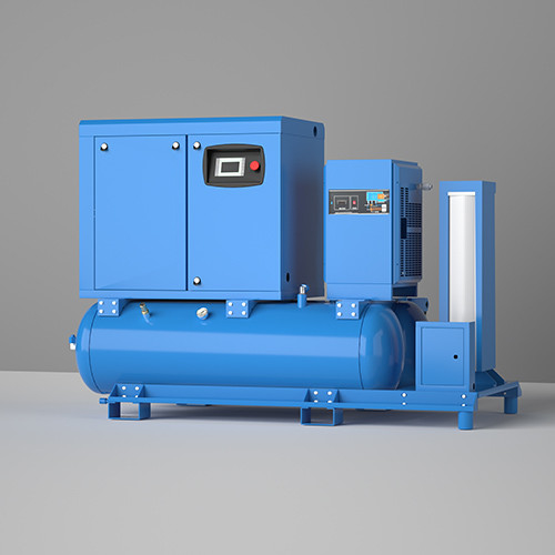 4 In 1 22kw Two Tank Permanent Magnet Frequency Conversion Screw Air Compressor